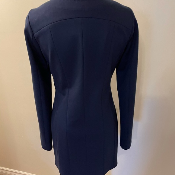 Navy blazer jacket with button closure - Picture 6 of 16